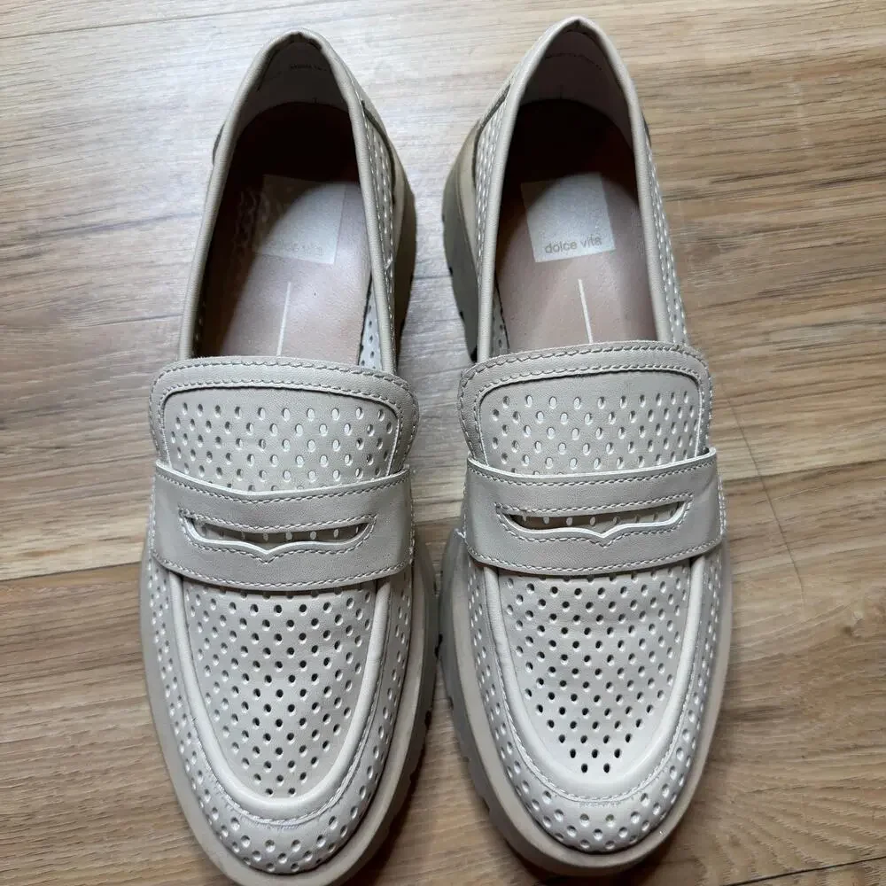 Dolce Vita Ersula Loafer Women’s Shoes – Ivory Ecru – Size US 8 - Picture 2 of 4